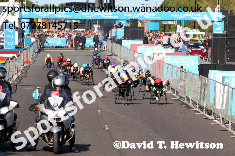 Start of the BUPA Great North Run wheelchair race. Photo: David T. Hewitson/Sports for All Pics
